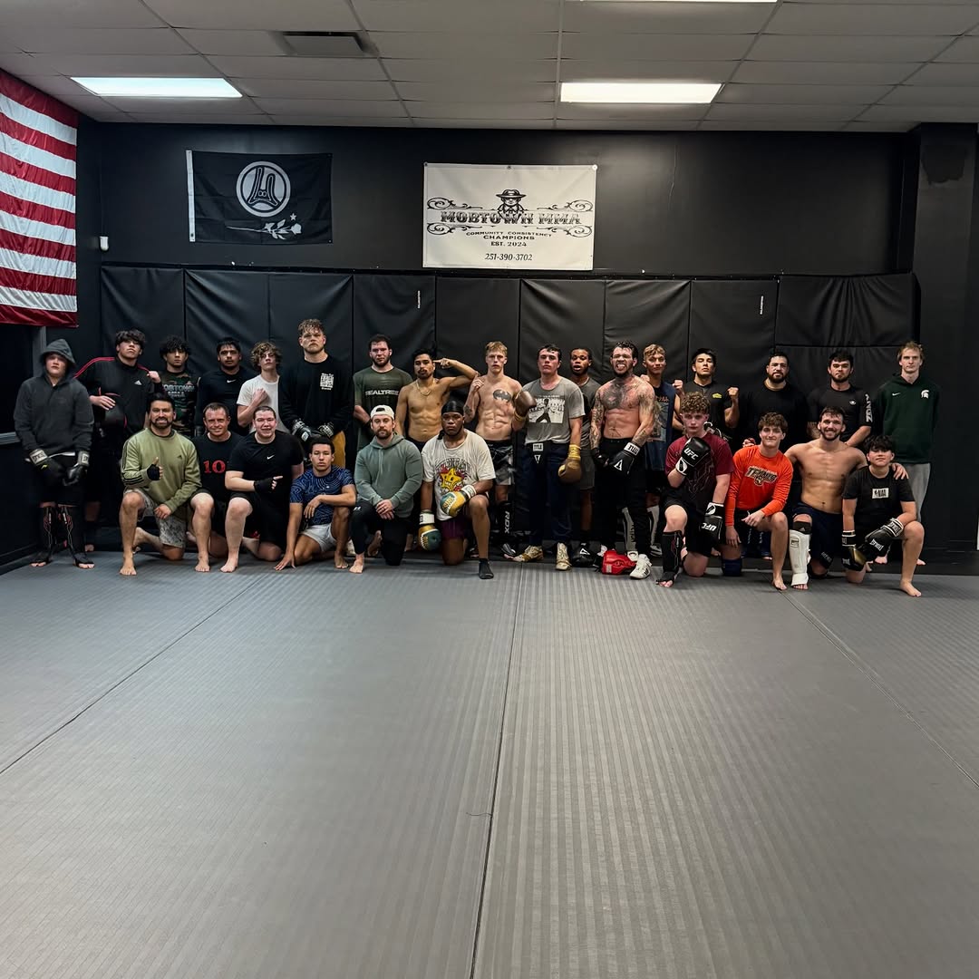 Mobtown MMA team on the mat in Mobile, Alabama