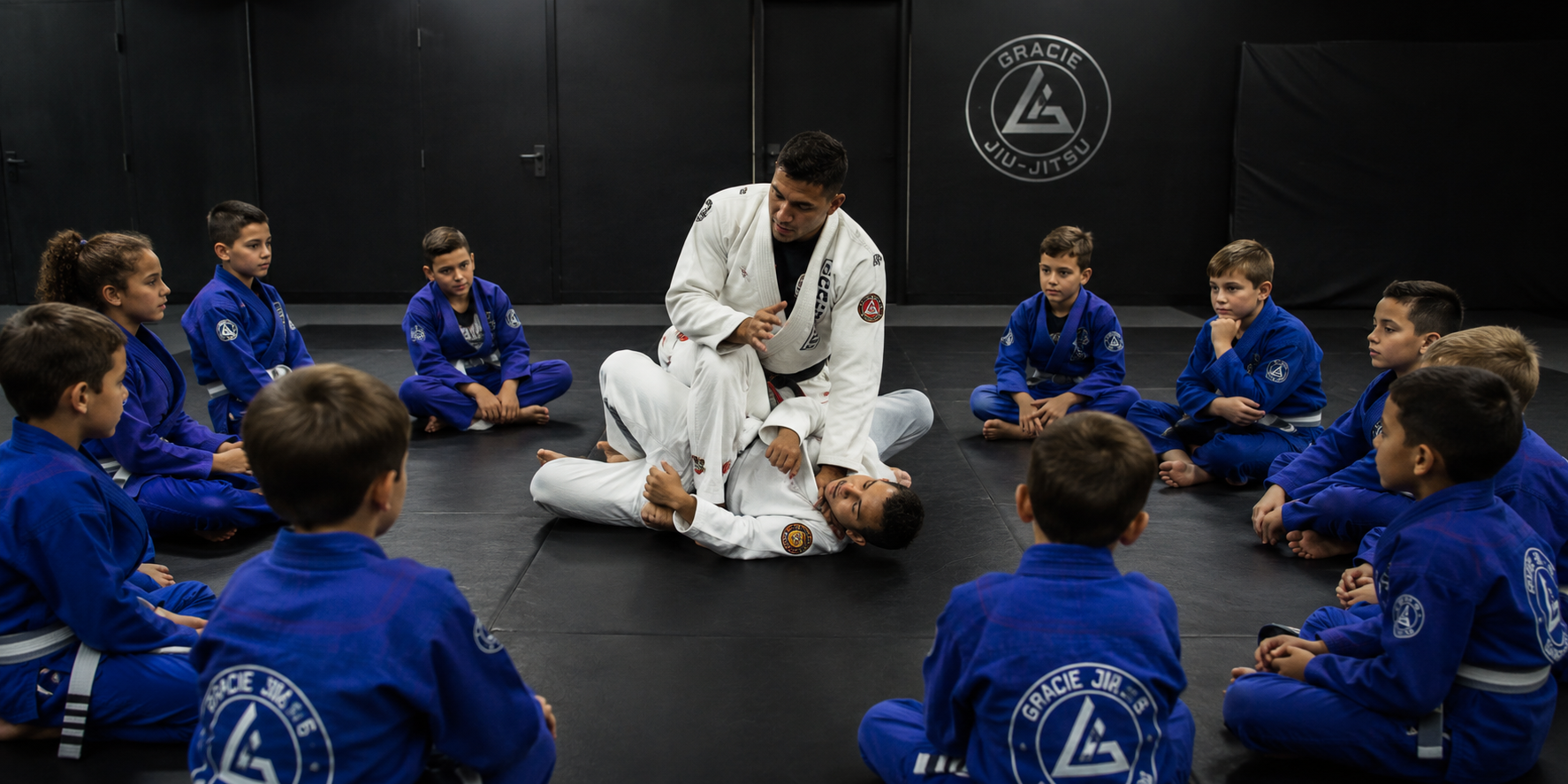 Kids BJJ class at Mobtown MMA